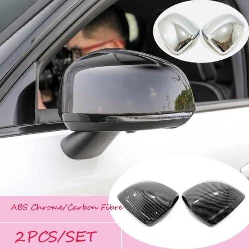 2017 2018 2019 For Volvo XC40 Car Rearview Mirror Cover Trim ABS Chrome/Carbon Fibre Auto Styling Accessories Decoration Sticker