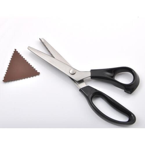 23.5cm Zig Zag Sewing Cut Dressmaking Tailor Leather Handicraft Fabric Upholstery Tool Shear Pinking Scissor Textile DENIM DIY