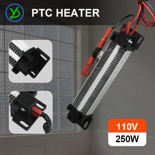 250W 110V AC DC Insulated PTC ceramic air heater PTC heating element Electric heater 140*32mm