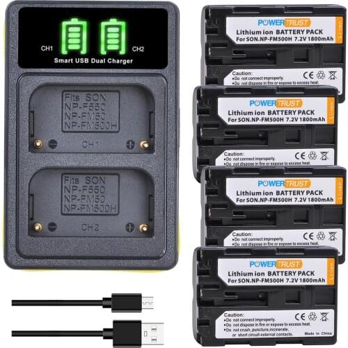 2X NP-FM500H NP FM500H FM500H Battery + LCD Dual USB Charger for Sony Alpha A58 A57 A65 A77 A99 A900 A700 A580 A560 A550 A850