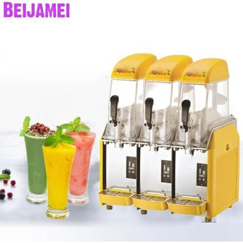 Beijamei cold juice drinks machine 3 cylinder snow mud machines commercial snow melting sand ice maker