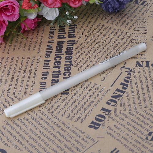 White Hook Liner Pens Black Paper Highlighter Reviser 0.8mm New school supplies