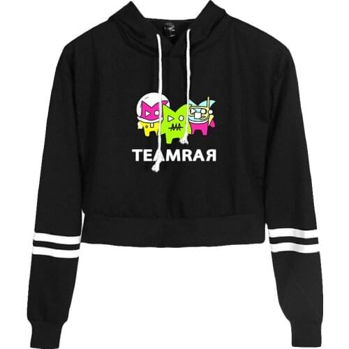 BSLNXNMA Team Rar 2D print Umbilical hooded sweater Women Hoodies Sexy K-pops hooded Harajuku