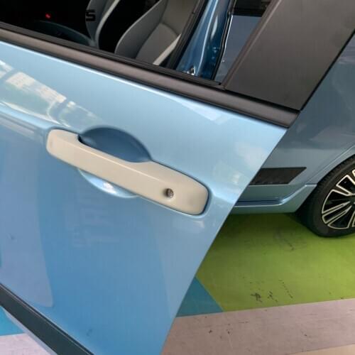 For Honda Jazz 2020 2021 Carbon Fiber Door Handle Catch Cover Trim Molding Protection Cap Exterior Accessories Car Styling