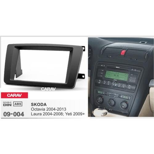 Double Din Fascia For SKODA Octavia Laura Yeti Radio DVD Stereo Panel Dash Mount Install Trim Kit Refit CARAV 09-004