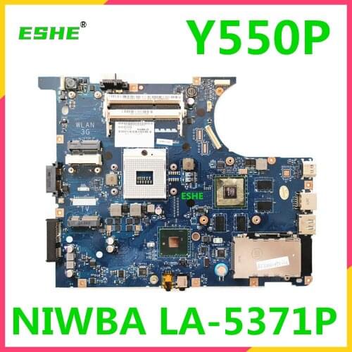 NIWBA LA-5371P motherboard For Lenovo Y550P Laptop motherboard GT240 GPU DDR3 tested good free shipping
