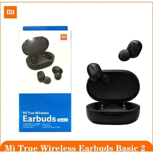 Original Xiaomi Earbuds Basic 2 Bluetooth Earphone Wireless Global Earphone AI Control Gaming Headset With Mic Noise Reduction
