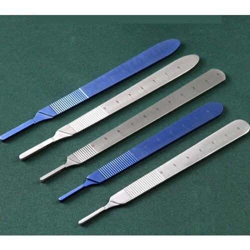 Stainless steel scalpel handle No. 3/4 cutting double eyelid blade utility knife mobile phone film repair tool