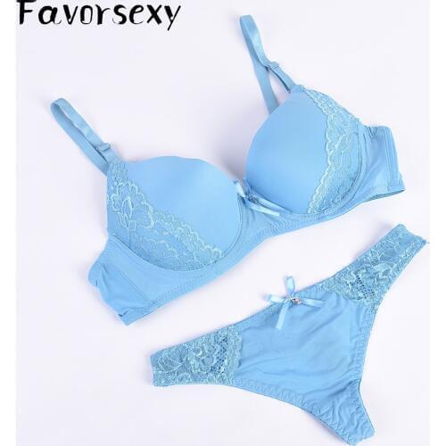 Intimates Set Women Sexy Plus Size Bra Sets Embroidered Lace Thong Bra And Panty Set A B C 70 75 80 85 Sexy Lingerie Set