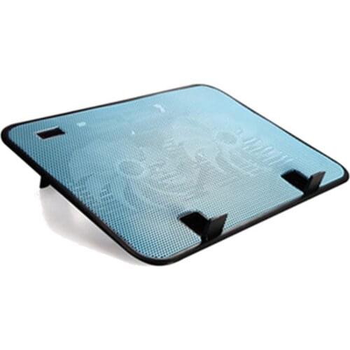 Metal Panel Dual Fan Notebook Cooler Silent Laptop Cooling Pad Stand for 14" PC G88D