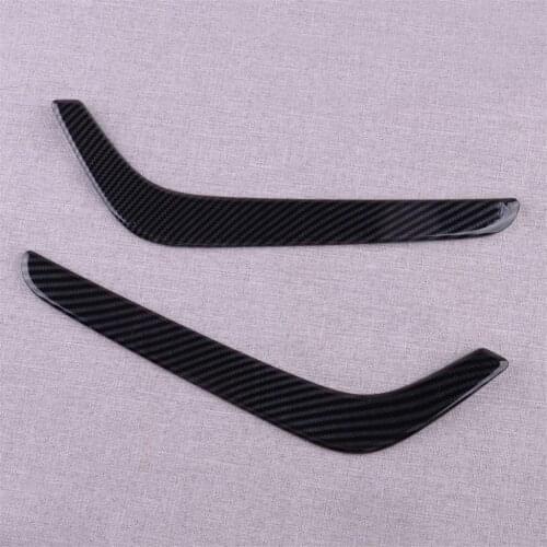 CITALL 1 Pair Front Fog Light Lamp Eyebrow Trim Fit for Honda CRV 2017 2018 2019 2020 Carbon Fiber Black Style