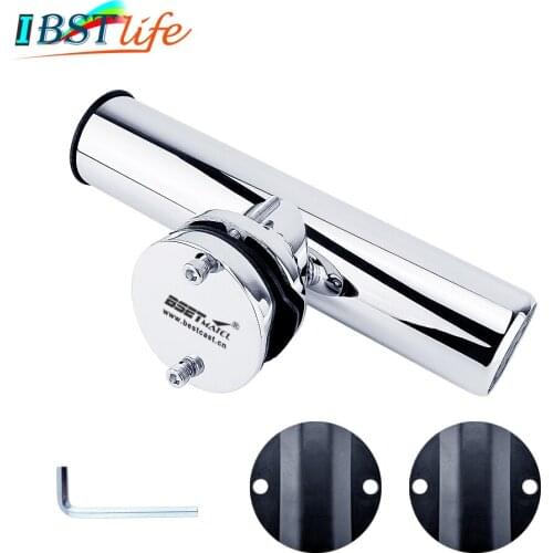 Rail Mount Stainless Steel 316 Fishing Rod Rack Holder Rest Pole Bracket Support for 1 to 2 inch Rail Marine Boat Accessories