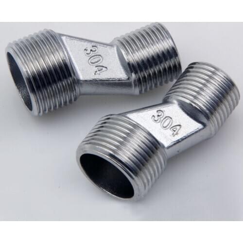 2PCS 304 Stainless steel Shower Faucet Elbow 1/2’ Male To 3/4’ Male Bathroom Shower Set Accessories