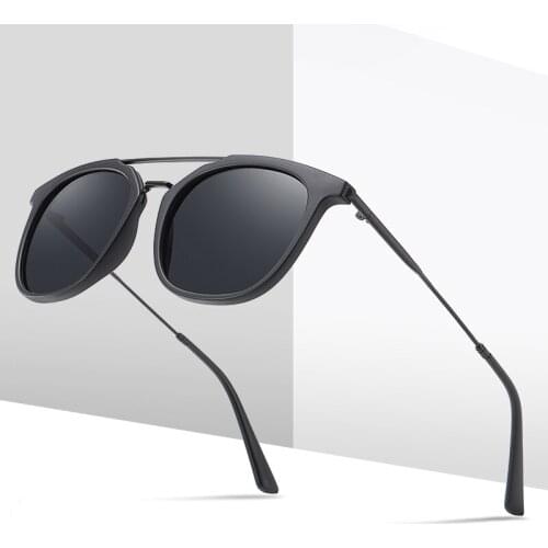 Sunglasses Polarized Men Women Oval Metal Frame Sun Glasses Couple Anti-glare Driving Car Eyewear for Male Female Sunglasses