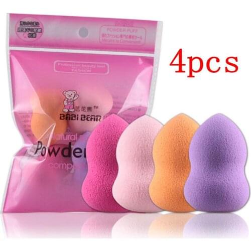 4PCS Sponge Puff Face Foundation Soft Drop Gourd Sponge Waterdrop Powder Puff Egg Puff Drying Holder Makeup Cosmetic Puffs Tools