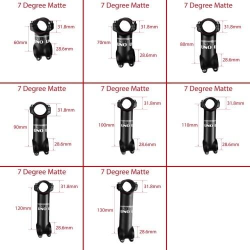 UNO Bike Stem 7 Degree Bicycle Handlebar Stem 17 Riser Aluminum Alloy Road MTB Bicycle Stems 35 Matte Stem Potencia Bicicleta