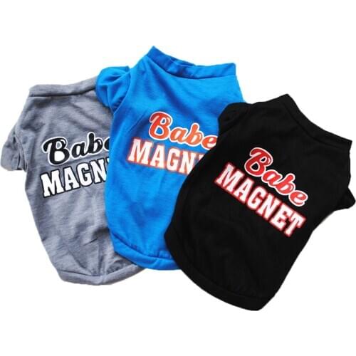 Spring Dog Clothes Comfortable Vest For Small Dogs Cats Letter Printed Fashion Puppy T-Shirt For Chihuahua Bulldog Pet Outfits
