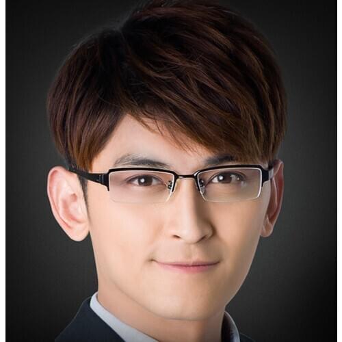 Veshion Titanium Glasses Frame Men Square Eye Glasses Frames for Male Ultra-light Transparent Clear Lens Myopia Man Glasses