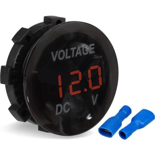12V-24V 3-digit LED Digital Display Voltmeter DC Volt Meter for motorbike car boat ATV UTV caravans trailer etc