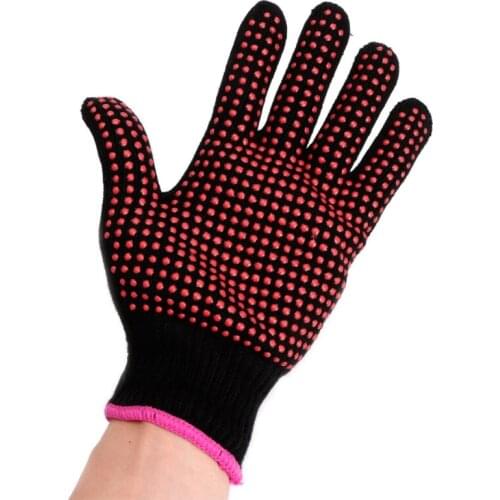 1 Pc Hair Straightener Curling Tong Hairdressing Heat Resistant Finger Gloves