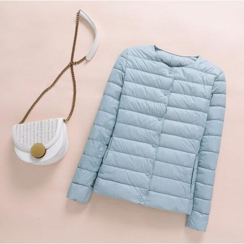 Plus Size 4XL Women Ultra Light White Duck Down Coat Parka Autumn Winter Slim Long Sleeve Outwear Female Short Down Jacket Tops