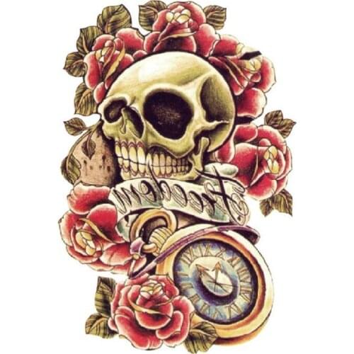 1pc Sleeve sexy Punk Skull Pattern Temporary Tatto Body Tattoo Waterproof Men Temporary Tattoo Arm Sticker Shoulder Tattoos