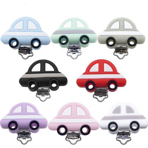 100pc Car Silicone Pacifier Clip DIY Pacifier Chain Accessories Nipple Holder BPA Free Nipple Attachment Silicone Baby Products