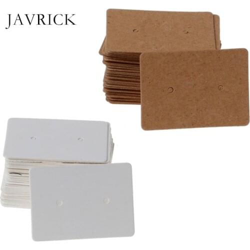 100Pcs/Set Kraft Paper Cards Earrings Ear Studs Display Jewelry Packaging Cards Jewelry Packaging Display Hanging Cards