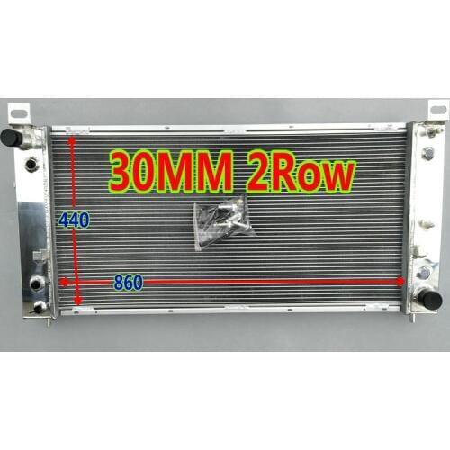 2row 30MM Aluminum radiator for 96-01 AM General Hummer & 02-14 Cadillac Escalade ESV/EXT & 03-09 Hummer H2 V8 5.3/6.0/6.2/6.5L
