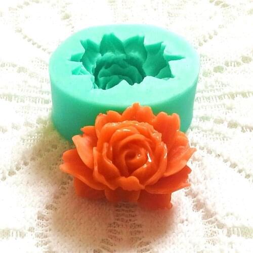 3D Rose Flowers shape Fondant Cake Chocolate Soap Mold Mould silicone baking forms cooking tools