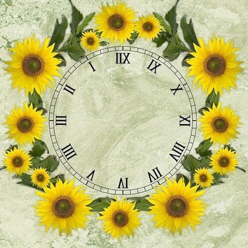 5D DIY Full Square/Round Diamond Painting Sunflower Clock Embroidery Cross Stitch Rhinestone Mosaic Home Decor