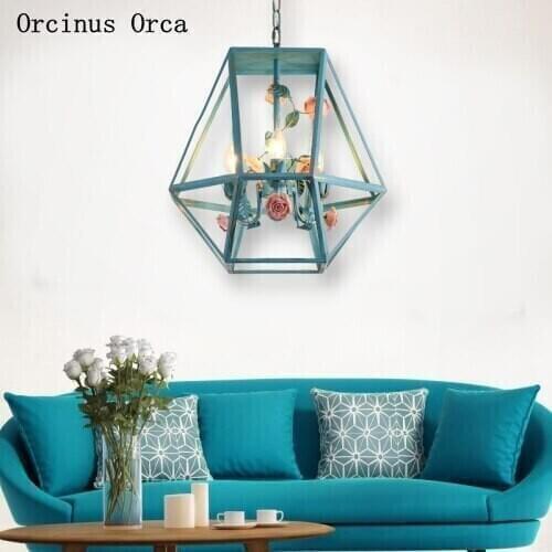 American Rural antique industrial style Iron Chandelier bar clothing shop coffee shop flowers Iron Chandelier