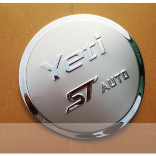 Free shipping stainless steel fuel tank cap for 2014 Skoda Yeti,Car-styling dedicated fule tank protective trim film stickers