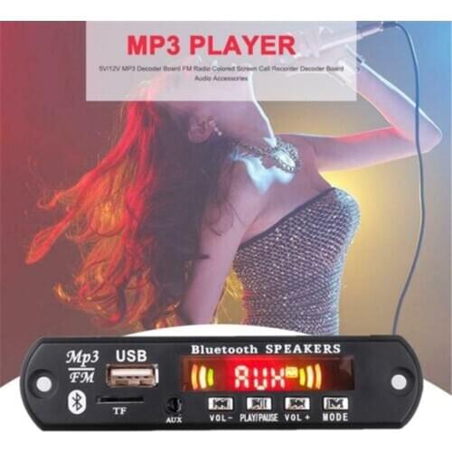 Bluetooth 5V 12V MP3 WMA Decoder Board Car Kit MP3 Player Decoder Board FM Radio TF USB 3.5 Mm AUX Audio Receiver