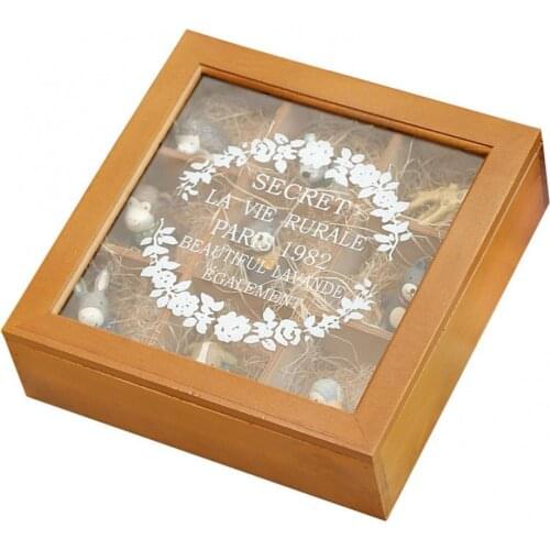 80% Hot Sale Wooden Acrylic 9 Grids Design Storage Box Container with Lid Earrings Necklaces Ties Socks Organizer Holder