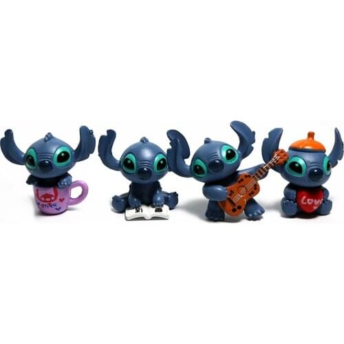 4 Pcs/set Disney Lilo and Stitch Action Figure Model Doll Cartoon Anime Figures Decoration Dolls Collect Classic Toys 4 Cm