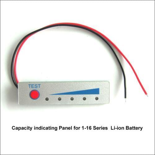 12V lithium ion battery power indicator panel capacity tester and power detector board for 1 to 16S li ion battery