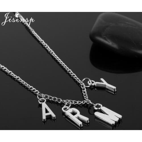 Jisensp Hot KPOP Bangtnn Boys Pendant Necklace Jin SUGA j-hope Jimin Choker Necklace Women Men Love Yourself Jewelry Accessories