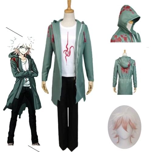 Anime Super Dangan Ronpa 2 DanganRonpa Nagito Komaeda Jacket Coat Cosplay Costume Halloween For Women Men Carnival Party