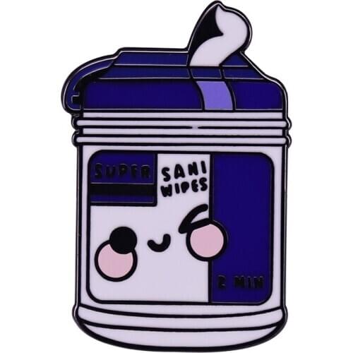 Cute Purple Wipe Pin Nurse Doctor Sanitize Brooch Medical Coworker Nursing Student Great Stocking Stuffer