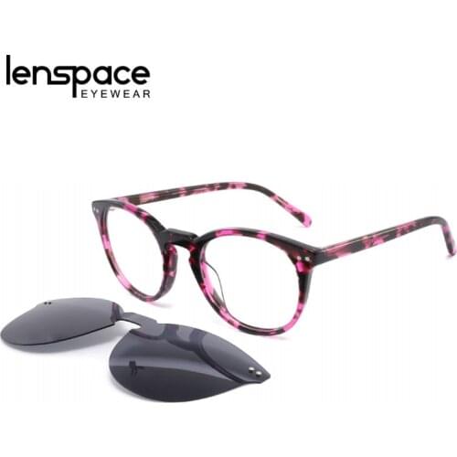 Lenspace Polarized Square Sunglasses Women Magnetic Clip On Luxury Glasses Prescription Glasses Eyeglasses Frame Glasess
