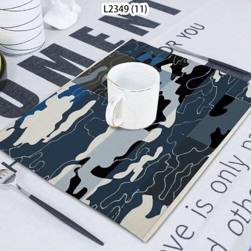 Stitching Camouflage Printed Napkin Cloth Home Table Decoration Table Mat Untersetzer Towel Tea Towel Coaster 42*32 Servilletas