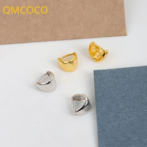 QMCOCO 925 Silver Earrings Charm Women Trendy Jewelry Vintage Simple Retro Party Accessories Gifts V-Shape Earring