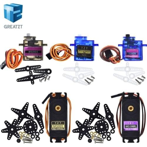 SG90 SG92R MG90S MG995 MG996 Servo Metal Gear for Model Helicopter Boat For Arduino UNO DIY Mechanical Arm MG946R MG996R