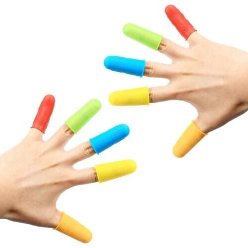 Your Fingers Anti-Scald Cuts Silicone Finger Cots High Temperature Resistant Non-Slip Finger Cots Finger Sleeves Great