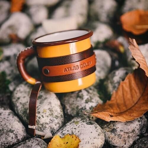 Compiled Customizable Enamel Mug colorful handy portable when traveling in a camping trailer Picnic Water Coffee Tea Cup