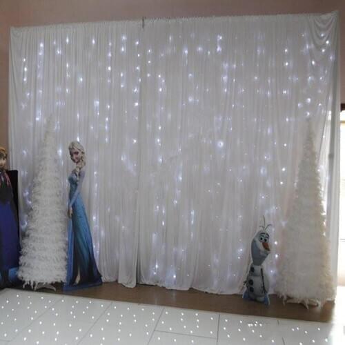 Wedding backdrop lighted curtain 3 x 6 meter cheap luxury wedding backdrop with led lights white fairy lights curtain backdrop