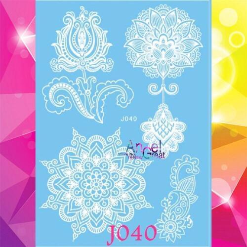 1PC HOT Sale Wedding Henna Tattoo Waterproof Body Art Arm Tattoo Stickers AJ040 Makeup Tatoo Henna Flower Indian Totem Big Vines
