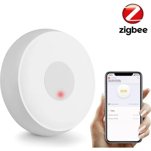 Tuya Zigbee Wireless Remote Call Button SOS/Emergency Button Alarm Home Burglar Alarm Sensor