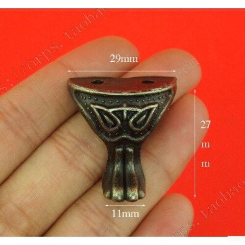 29MM*27MM Zinc alloy Corner Protector Hardware Antique wine box Wrap angle Decorative box corners Metal corner